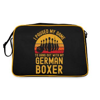 Bowling et boxeur allemand - Sac Retro - noir/or - Dos