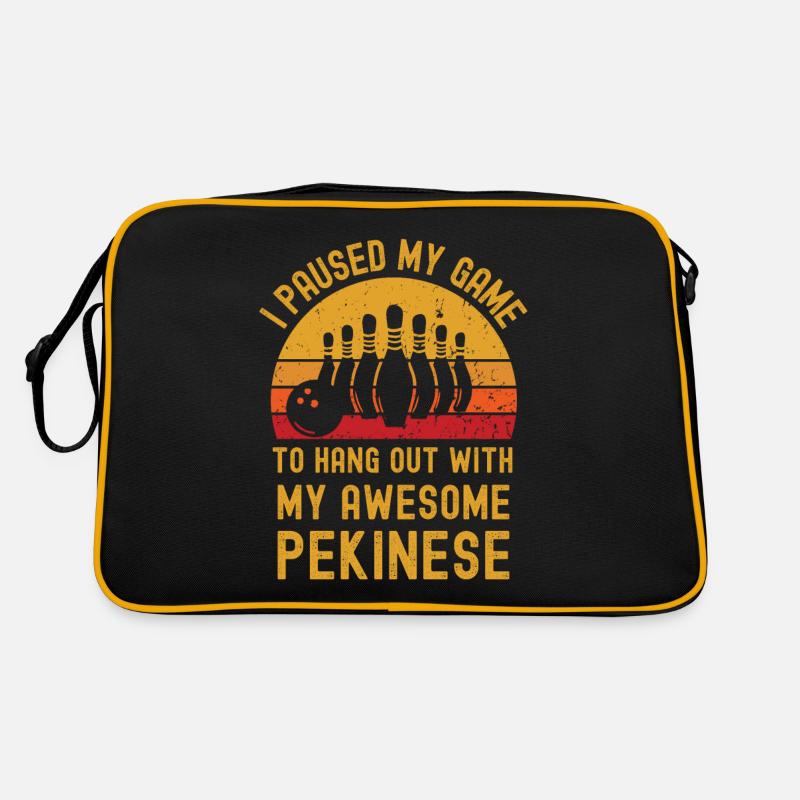 Bowling et Pékinois Sac Retro