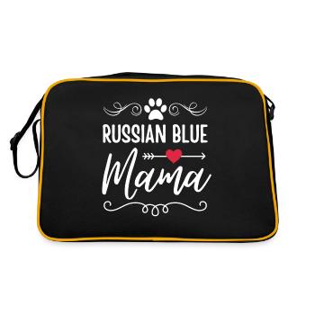 Chat bleu russe Maman - Sac Retro - noir/or - Dos