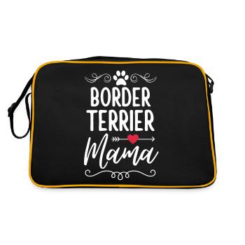 Border Terrier Mama - Retro Bag - black/gold - Back