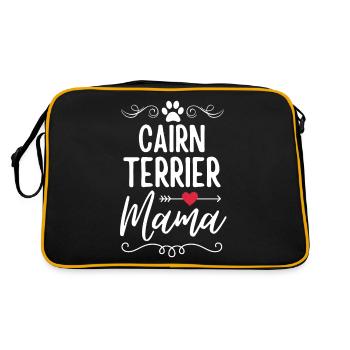 Cairn Terrier Maman - Sac Retro - noir/or - Dos