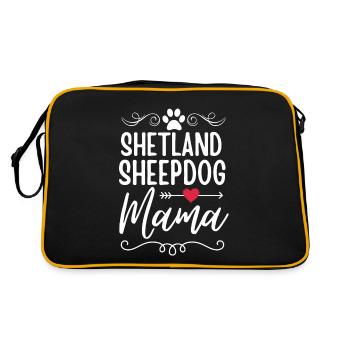 Shetland Sheepdog Mama - Sac Retro - noir/or - Dos