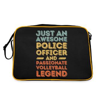 Policier Volleyball rétro - Sac Retro - noir/or - Dos