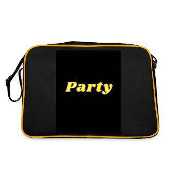 fun - Retro Tasche - Schwarz/Gold - Hinten