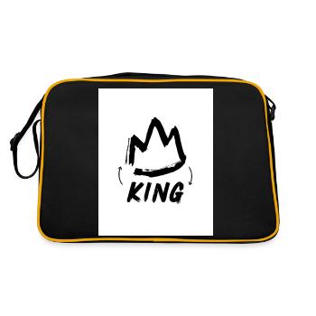 KÖNIG - Retro Tasche - Schwarz/Gold - Hinten