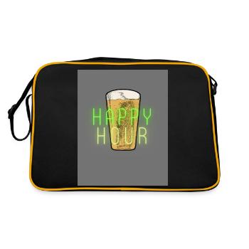 HAPPY HOUR - Retro Bag - black/gold - Back