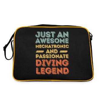 Mechatronics Diving Retro - Retro Bag - black/gold - Back