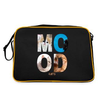 Mood Cats - Retro Tasche - Schwarz/Gold - Hinten