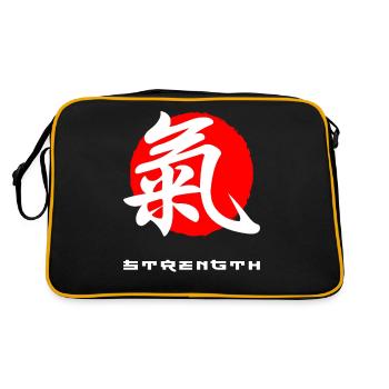 Force Japon citation kanji japonais - Sac Retro - noir/or - Dos