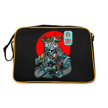 Samurai Warrior Sword Japanese Art Freedom Kanji - Sac Retro - noir/or - Dos
