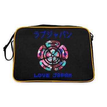 Emblème Symbole Japonais Crest Word Kanji Love - Sac Retro - noir/or - Dos