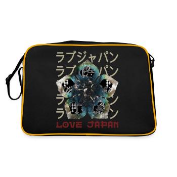 Emblème Symbole Japonais Crest Word Kanji Love - Sac Retro - noir/or - Dos