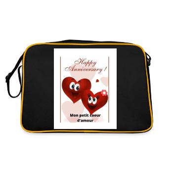 Bon anniversaire mon coeur - Sac Retro - noir/or - Dos
