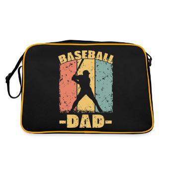 Baseball Papa retro - Retro Tasche - Schwarz/Gold - Hinten