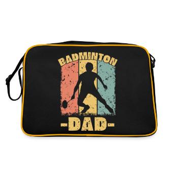 Badminton dad retro - Retro Bag - black/gold - Back