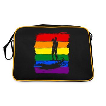 Paddleboard LGBT Pride - Sac Retro - noir/or - Dos