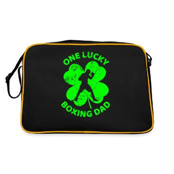 Boxing St. Patrick's day shamrock - Retro Bag - black/gold - Back