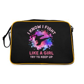Femmes Taekwondo Fille - Sac Retro - noir/or - Dos