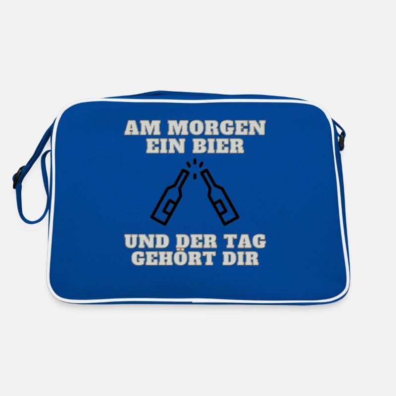 Am Morgen ein Bier Retro Tasche