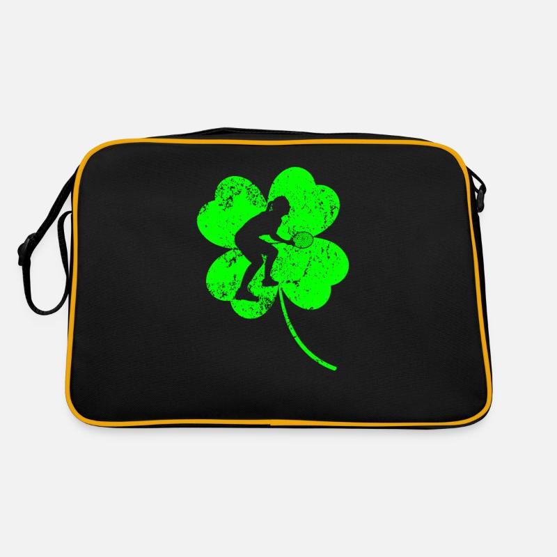 Badminton St. Patrick's Day Kleeblatt Retro Tasche