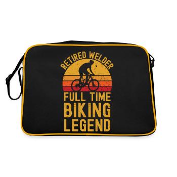 Légende du vélo soudeur à la retraite - Sac Retro - noir/or - Dos