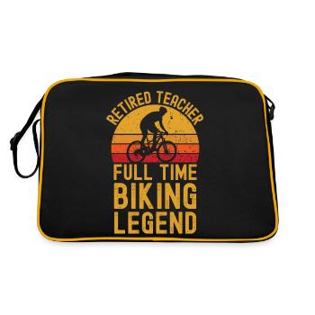 Légende du vélo enseignant à la retraite - Sac Retro - noir/or - Dos