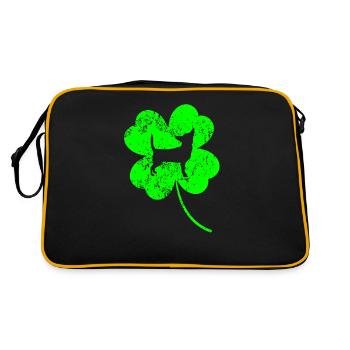 Chihuahua Saint-Patrick Trèfle - Sac Retro - noir/or - Dos