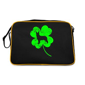 Berger allemand St.Patrick’s day Shamrock - Sac Retro - noir/or - Dos