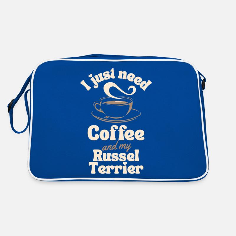 Kaffee Russel-Terrier Liebhaber Retro Tasche