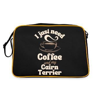 Amateur de café Cairn-terrier - Sac Retro - noir/or - Dos