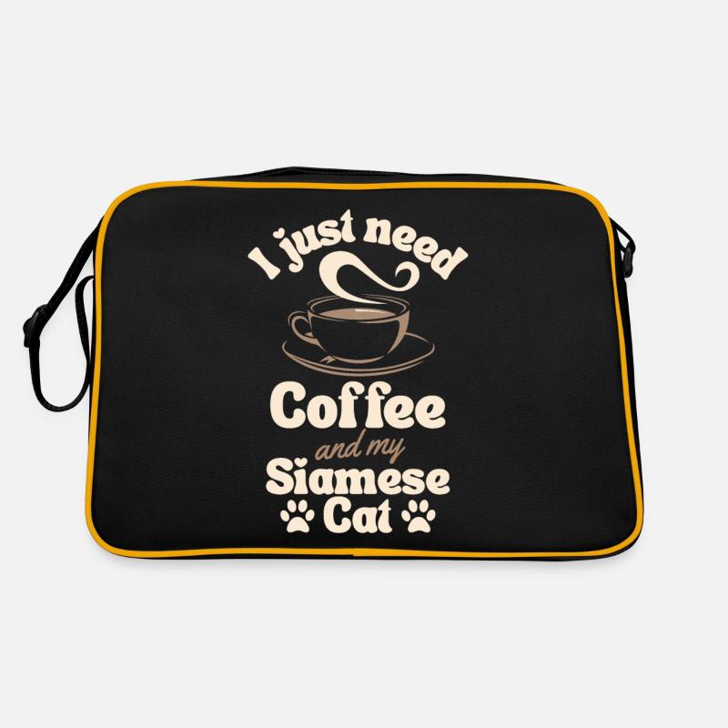 Coffee Siamese-cat lover Retro Bag