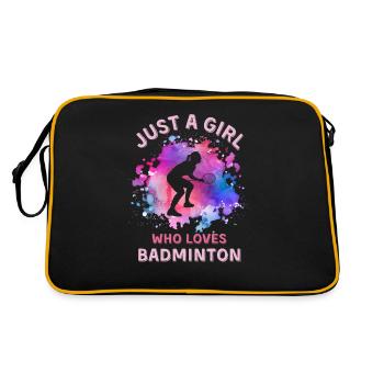 Femmes Badminton Fille - Sac Retro - noir/or - Dos