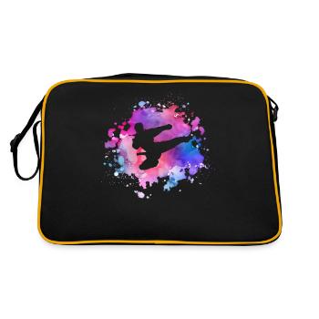 Femmes Taekwondo Fille - Sac Retro - noir/or - Dos