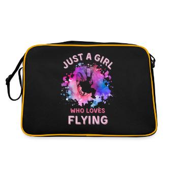 Femmes Paramotoriste Fille - Sac Retro - noir/or - Dos
