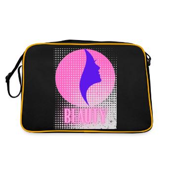 women - Retro Tasche - Schwarz/Gold - Hinten
