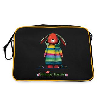 Happy Easter | Happy Easter Illustration - Retro Bag - black/gold - Back