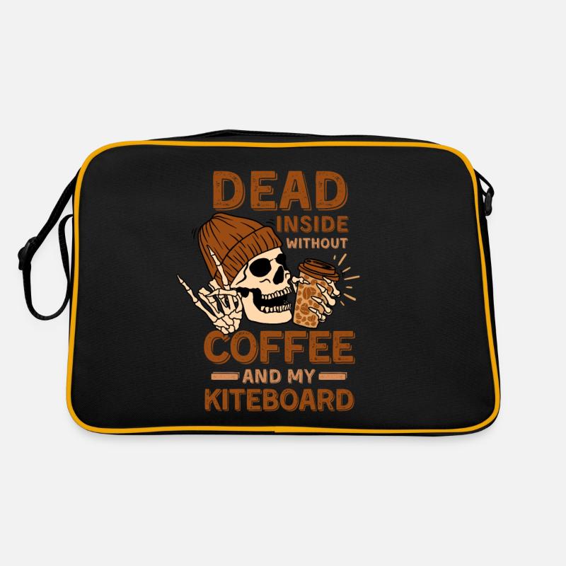 Coffee Kiteboarding skeleton Retro Bag