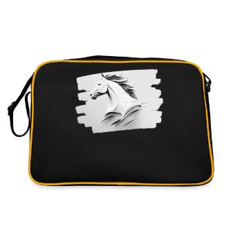 The Power and Purity of a White Horse's Head - Retro Bag - black/gold - Back