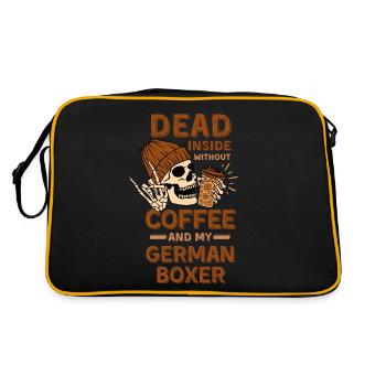 Amateur de café boxeur allemand - Sac Retro - noir/or - Dos