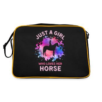 Juste une fille qui aime son cheval - Sac Retro - noir/or - Dos