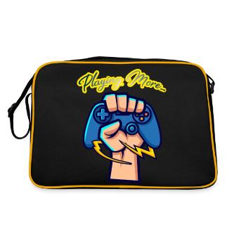 Playing more… - Retro Bag - black/gold - Back