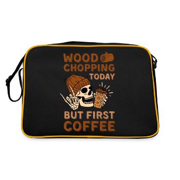 Café Squelette de coupe de bois - Sac Retro - noir/or - Dos