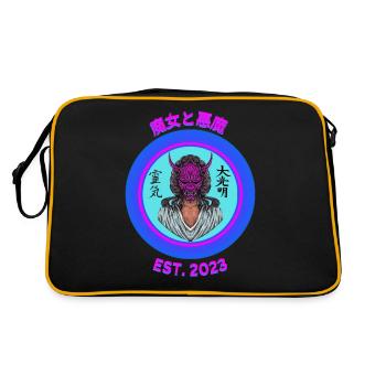Witch & Devil - Retro Tasche - Schwarz/Gold - Hinten