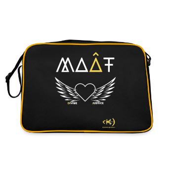 KAMA SOUL HEART White winged - Retro Bag - black/gold - Back