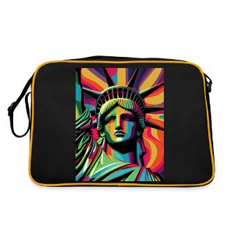Statue colorée de la Liberté - Sac Retro - noir/or - Dos