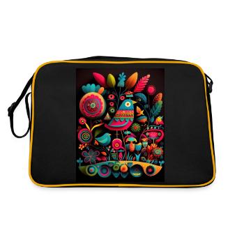 Bird Festival - Retro Bag - black/gold - Back