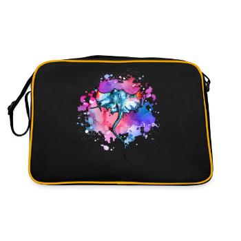 Sting-ray earth-day ocean-day - Retro Bag - black/gold - Back