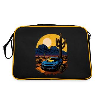 Muscle Car dans le désert - Sac Retro - noir/or - Dos
