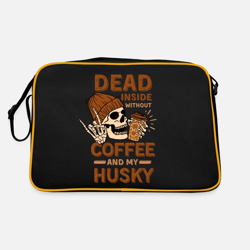Coffee Husky Liebhaber Retro Tasche