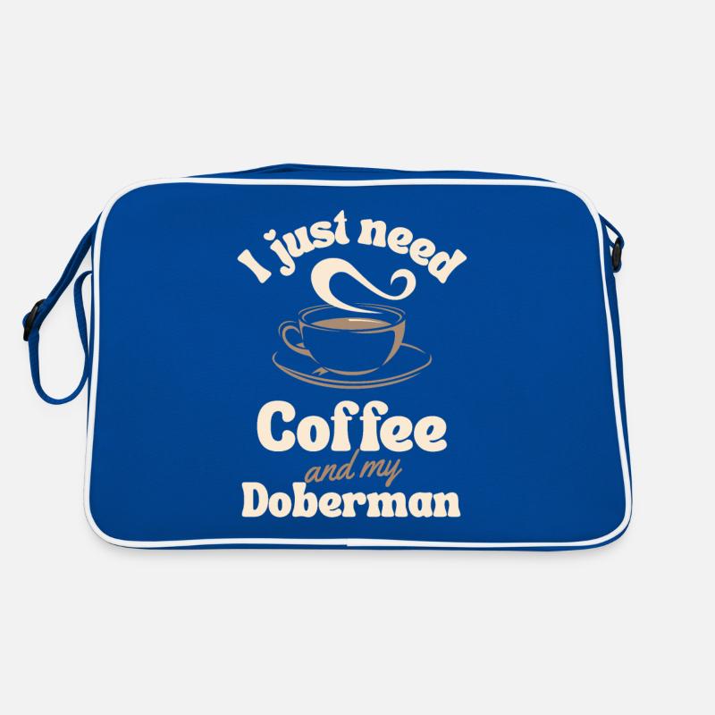 Coffee Doberman lover Retro Bag